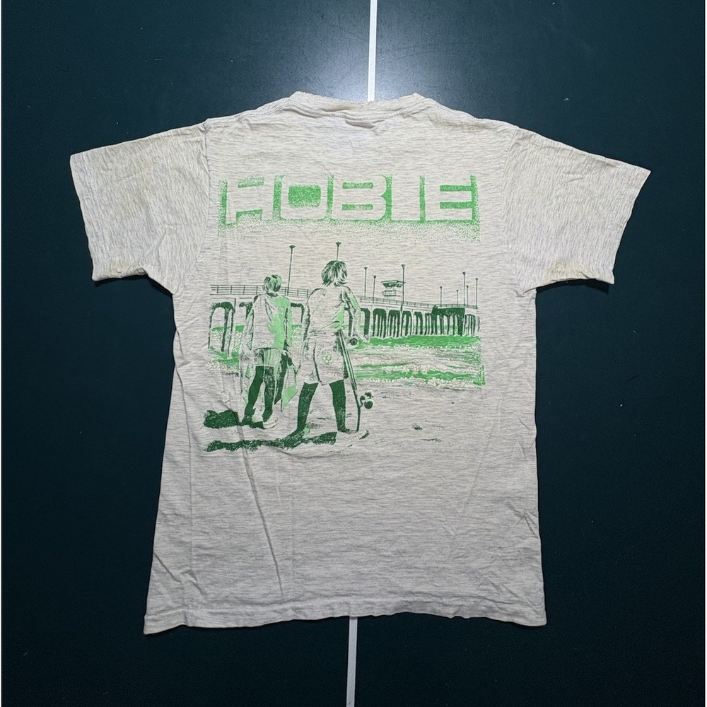 Vintage 80s‎ Hobie Surf T Shirt Men's Medium Gray Surfboards Single Stitch USA